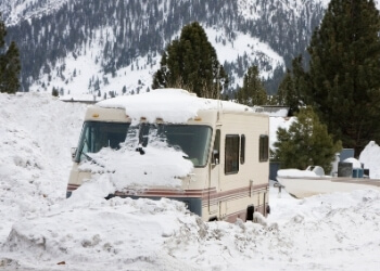 snow on rv roof